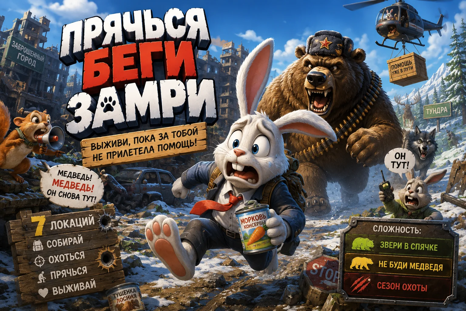 Прячься, беги, замри — баннер
